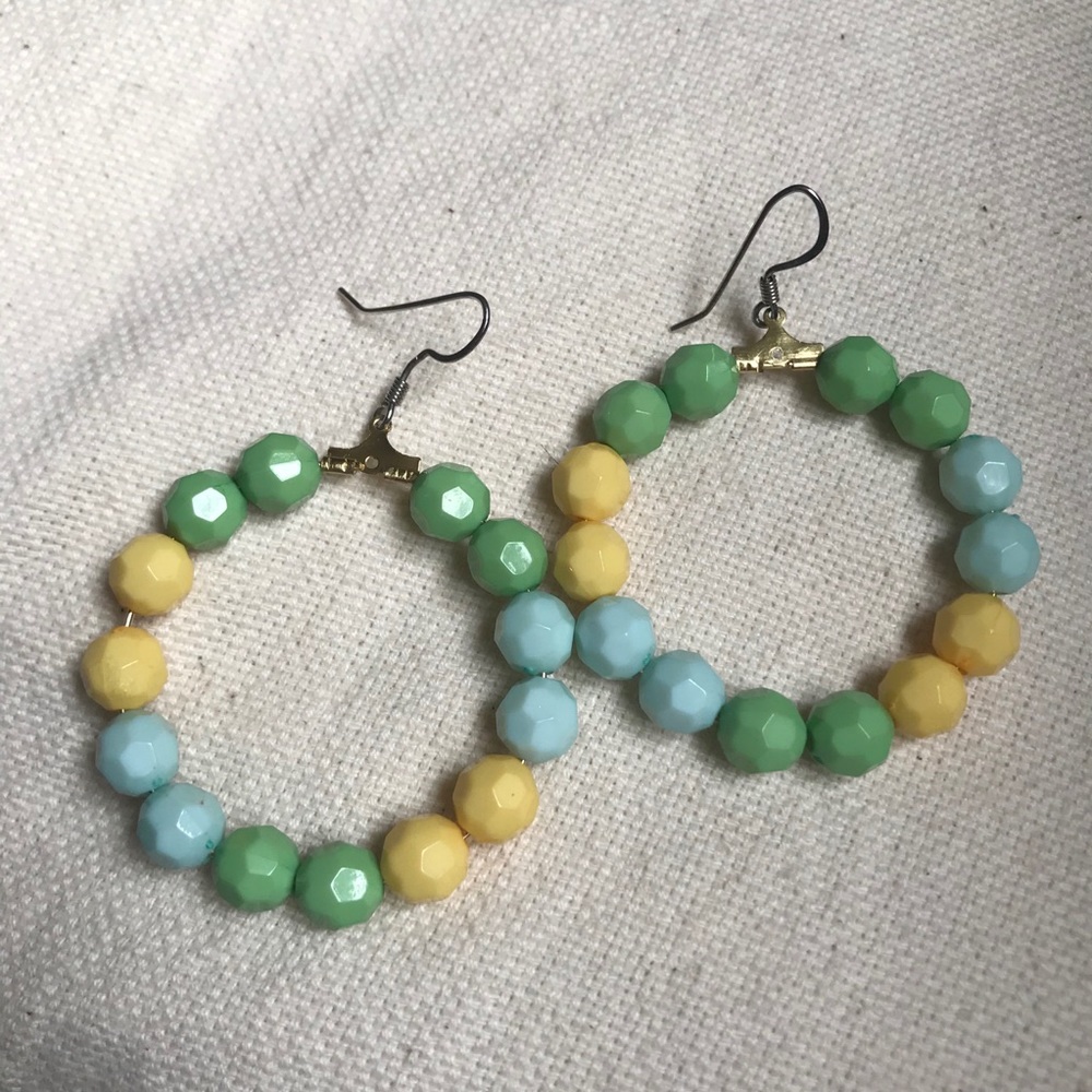 Beaded Hoop Earrings